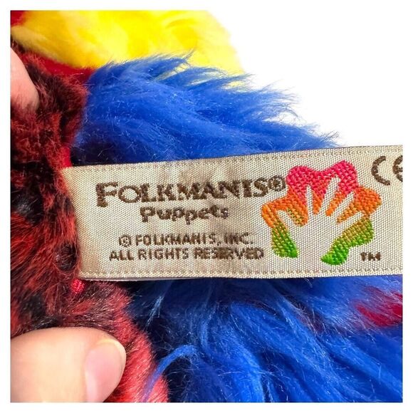 Folkmanis Puppets - 15" Scarlet Macaw Red Blue Yellow Parrot Bird Plush - Picture 5 of 6